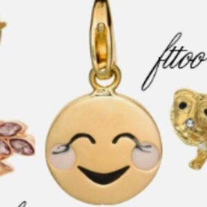 Kate Spade Tickled Pink Emoji Charm